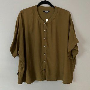 Madewell Button-front Blouse in Faded Ivy (New!)9
